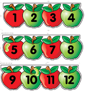Picture of Mini bb set apples number line