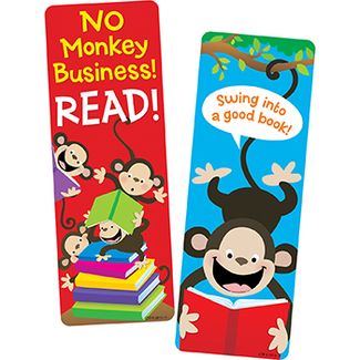 Picture of Monkeys reading bookmarks