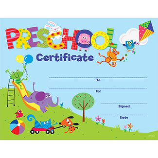 Picture of Preschool certificate awards