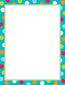Picture of Dots on turquoise computer paper