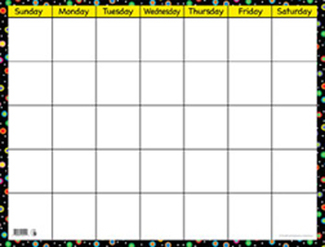 Picture of Poppin patterns small calendar  chart