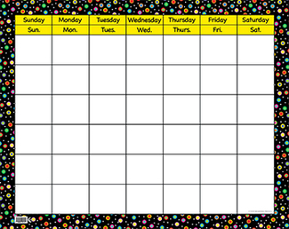 Picture of Poppin patterns large calendar  chart