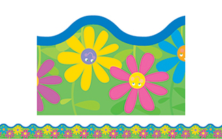 Picture of Flower power wavy border