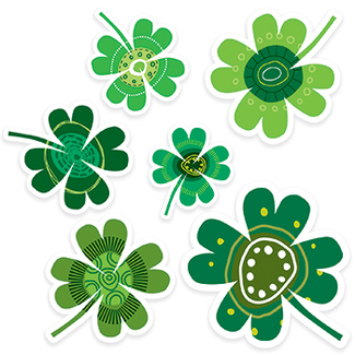 Picture of Shamrocks 6in designer cut outs
