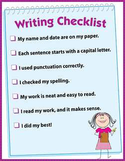 Picture of Writing checklist chart gr 1-3