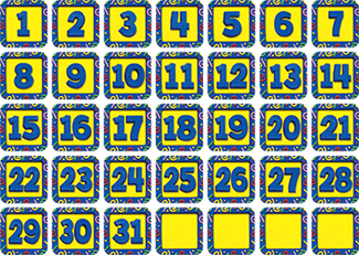 Picture of Confetti calendar days