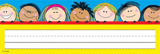 Picture of Smiling stick kids name plates
