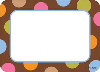 Picture of Dots on chocolate name tags