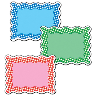 Picture of Gingham cards variety designer  cut-outs