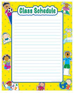 Picture of Class schedule classroom  essentials chart