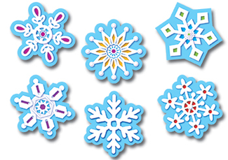 Picture of Winter snowflakes 6in designer  cut outs
