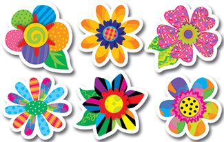 Picture of Poppin patterns spring flowers 6in  designer cut outs