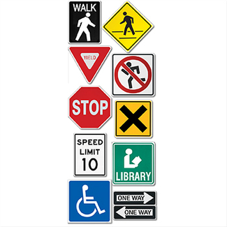 Picture of Street signs 10in designer cut outs