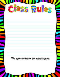 Picture of Class rules chart 17 x 24
