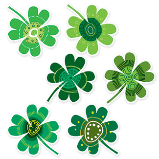 Picture of Shamrocks 10in designer cut outs