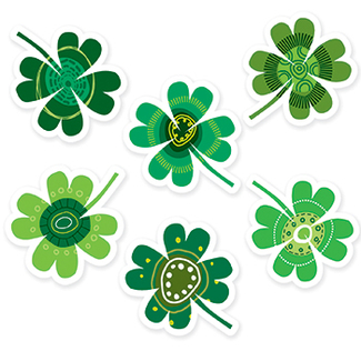 Picture of Shamrocks 1in designer cut outs