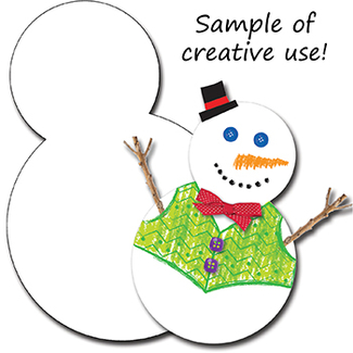 Picture of Snowmen 10in designer cut outs  blank