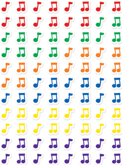 Picture of Music notes hot spots stickers
