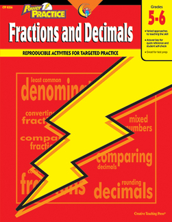 Picture of Fractions & decimals 5-6 math power  practice