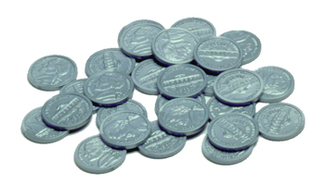 Picture of Plastic coins 100 nickels
