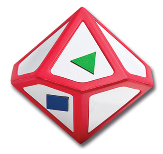 Picture of 10 sided polyhedra write & wipe die