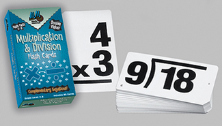 Picture of Double value vertical flash cards  multiplication division