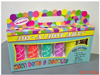 Picture of Do a dot markers 6pk mini jewel  washable tone