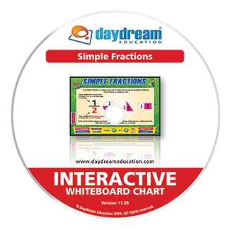 Picture of Simple fractions interactive  whiteboard chart