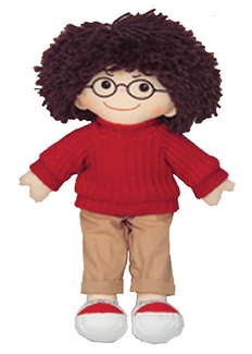 Picture of 19 soft cuddly doll w/ glasses boy