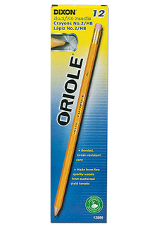 Picture of Dixon 2 oriole pencil pre-sharpened  one dozen