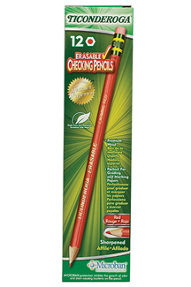 Picture of Ticonderoga erasable 12ct colored  pencils carmine red
