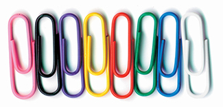 Picture of Vinyl coated paper clips no 1 size  100pk