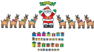 Picture of Santa n reindeer bb set