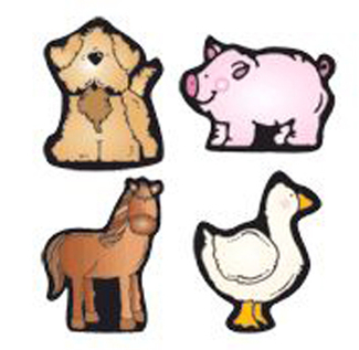 Picture of Farm friends shape stickers