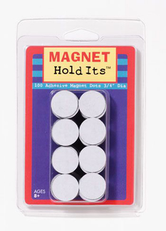 Picture of 100 3/4 dia magnet dots with  adhesive