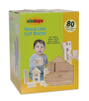 Picture of Wood like soft blocks set of 80