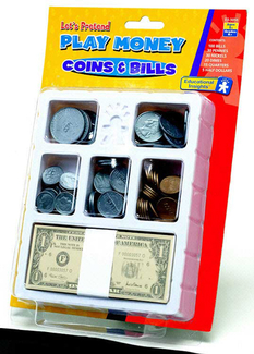 Picture of Lets pretend play money coins &  bills tray