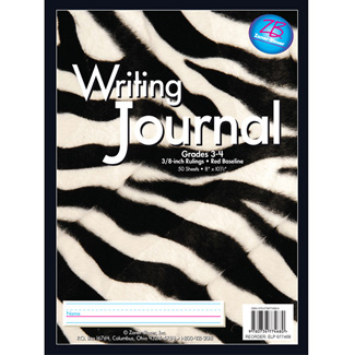 Picture of Writing journal zebra 3/8 ruling  grades 3 - 4