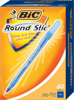 Picture of Bic round stic pen blue 60pk