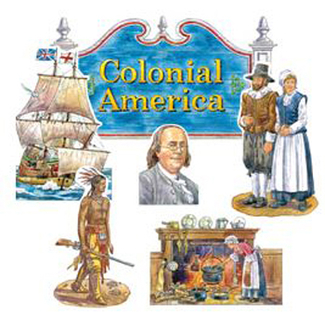Picture of Colonial america bulletin board set