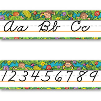 Picture of Monkey alphabet traditional cursive