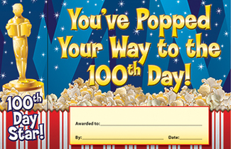 Picture of Happy 100th day bookmark award