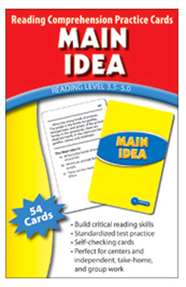 Picture of Main idea practice cards reading  levels 5.0-6.5