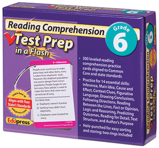 Picture of Reading comprehension gr 6 test  prep in a flash
