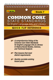 Picture of Quick flip reference for common  core state standards gr 7