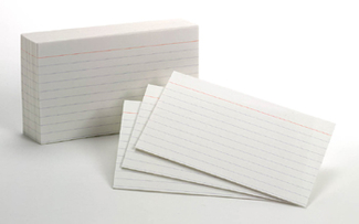 Picture of Ruled index cards 10pks/100ea 3x5  white