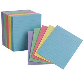 Picture of Oxfords mini index cards assorted  ruled