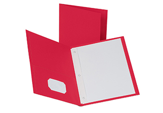 Picture of Oxford 25ct red twin pocket folders  with fasteners