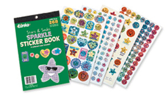 Picture of Sticker book stars & smiles 268/pk  sparkle