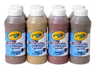 Picture of Multicultural washable paint 8 asst  8oz bottles